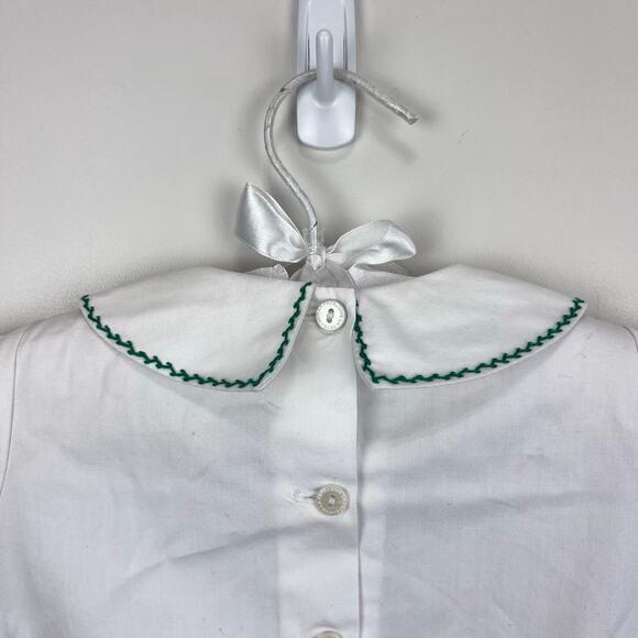 Vintage Vive-La-Fete Smocked Button On Shortall Romper 9 Months NWT - Picture 7 of 10